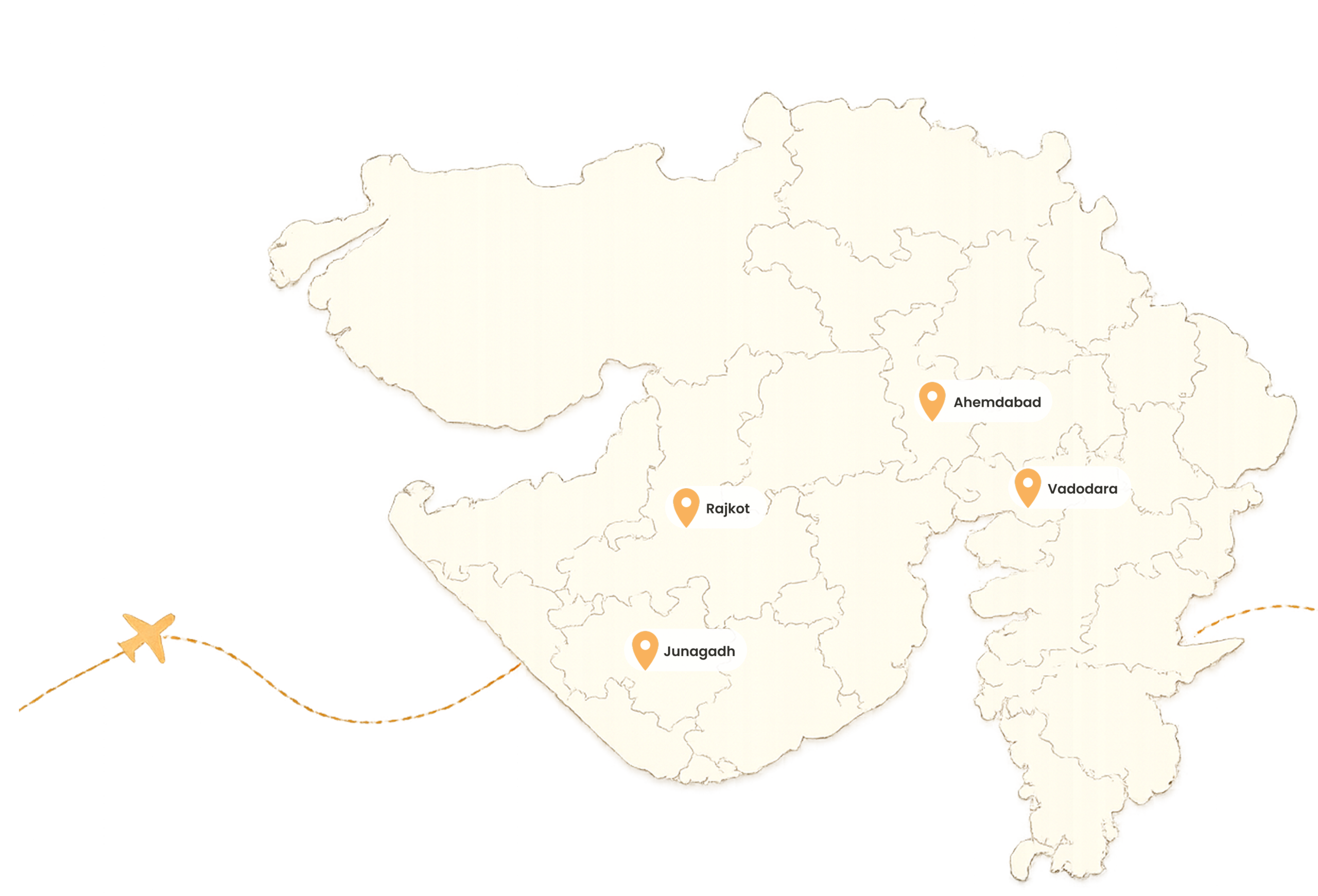 Gujarat branch map